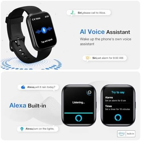 Smart Watch with Health Monitoring and Alexa — Smart Watch, ENOMIR