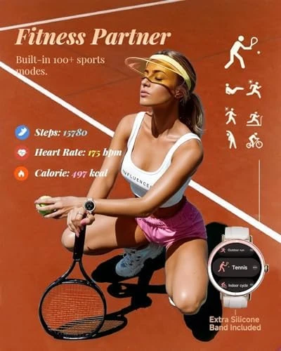 Smart Watch with Two Bands — Fitness Tracker, TOOBUR