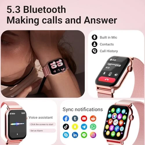 Smart Watches for Women, 1.83'' HD Fitness Tracker with Answer/Make Calls, Heart Rate/Sleep/SpO2 Monitor, 120+ Sport... — Fitness Tracker, Trendia