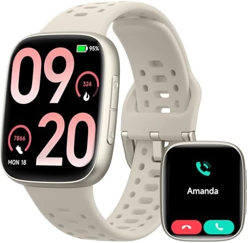 Smartwatch with 1.85" AMOLED Screen, 2 Bands — Smart Watch, Fitpolo
