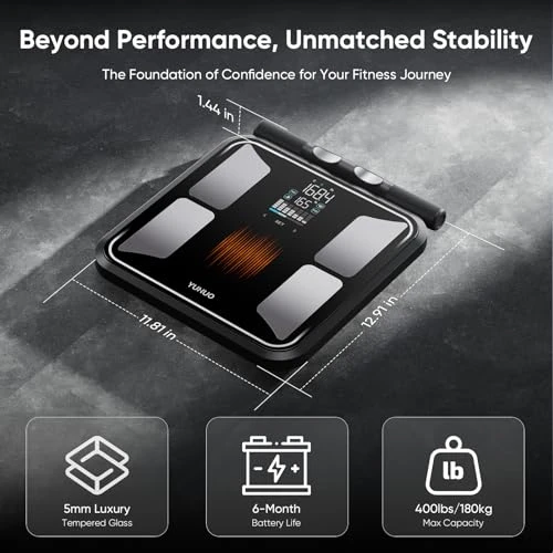 8-Electrode Smart Scale with Handle, Body Composition Analyzer — Smart Scale, YUHUO