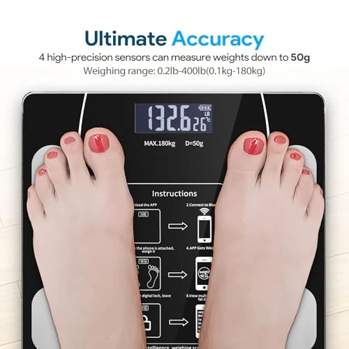 Bluetooth Smart Scale for Body Weight, Fat, Muscle & BMI — Smart Scale, OOYY