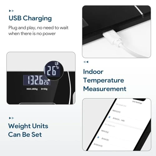 Bluetooth Smart Scale for Body Weight, Fat, Muscle & BMI — Smart Scale, OOYY