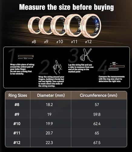 Diamond Smart Ring and Wireless Charging Case — Smart Ring, MSDQQTIY
