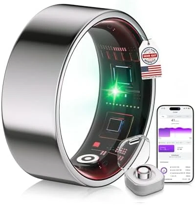 Diamond Smart Ring and Wireless Charging Case — Smart Ring, MSDQQTIY