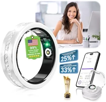 Diamond Smart Ring and Wireless Charging Case — Smart Ring, MSDQQTIY