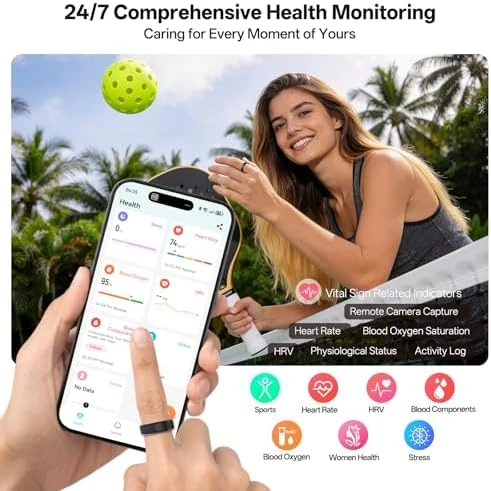 Health Fitness Tracker Ring — Smart Ring, Domhong