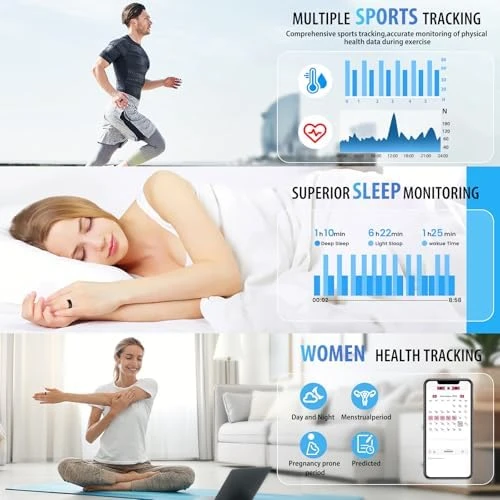 Smart Ring, Ultra-Thin Design, Real-Time Health & Sleep Tracker — Smart Ring, Uni-Green
