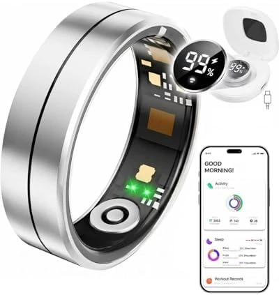 Smart Ring with Digital Charging Case — Smart Ring, Fvtga