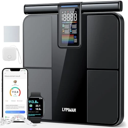 Smart Scale for Body Weight and Fat, 57 Body Composition Measurement with 8 Electrodes — Smart Scale, LVPIMAN