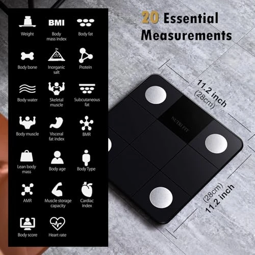 Smart Scale for Body Weight with Backlight LED Screen — Smart Scale, NUTRI FIT