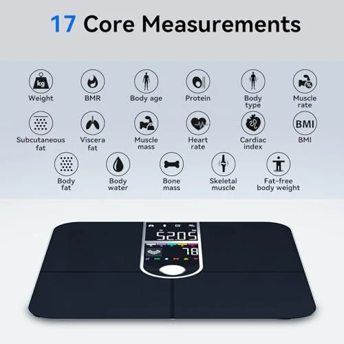 Smart Scale with 17-Point Body Composition Analyzer and Dual Color Screen — Smart Scale, Greetmed