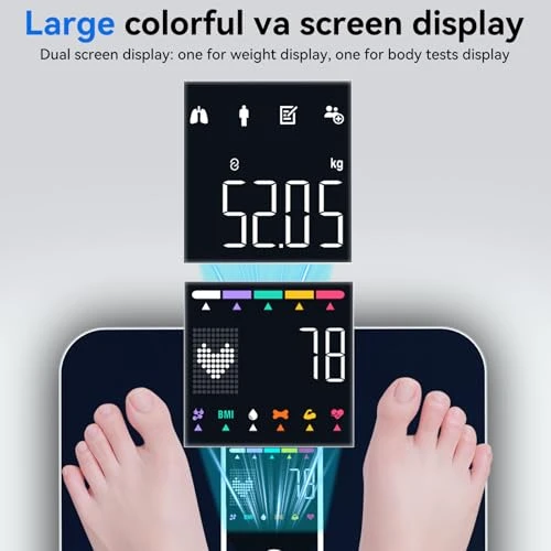 Smart Scale with 17-Point Body Composition Analyzer and Dual Color Screen — Smart Scale, Greetmed