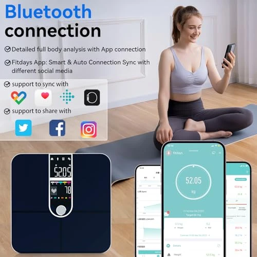 Smart Scale with 17-Point Body Composition Analyzer and Dual Color Screen — Smart Scale, Greetmed