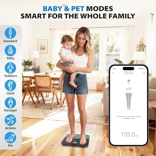 Smart WiFi Digital Bathroom Scale for Body Weight — Smart Scale, ABLEGRID