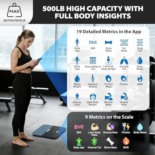 Smart WiFi Digital Bathroom Scale for Body Weight — Smart Scale, ABLEGRID