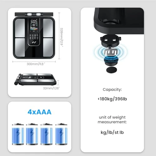 8-Electrode Smart Digital Bathroom Scale — Smart Scale, AXV
