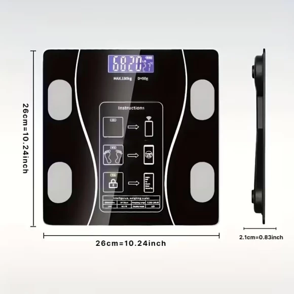 AI Scale for Body Weight and Fat Percentage — Smart Scale, HDView