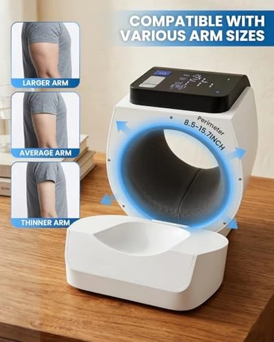 Automatic Blood Pressure Monitor Upper Arm, No-Wrap Auto-Fit Design, Large Display BP Machine with 4 Users 199 Readings... — Blood Pressure Monitor, Saker