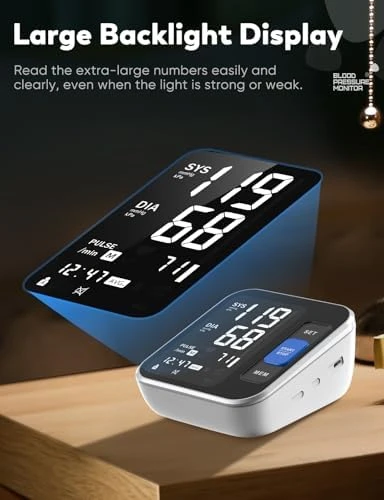 Blood Pressure Monitor with Large Display & Carrying Case — Blood Pressure Monitor, ATUDER