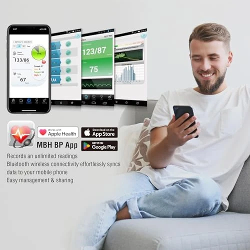 Bluetooth Blood Pressure Monitor- Wireless Upper Arm Cuff — Blood Pressure Monitor, MbH