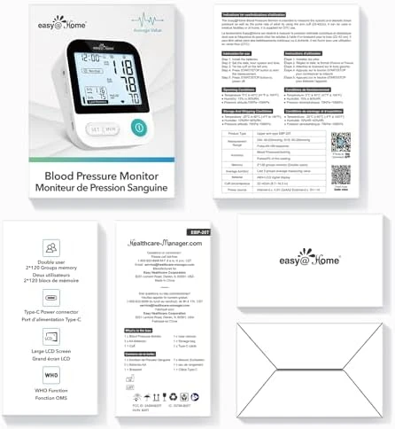 Bluetooth Blood Pressure Monitor — Blood Pressure Monitor, Easy@Home