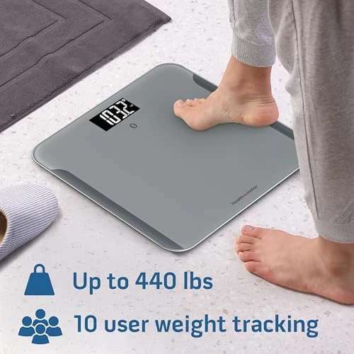 Bluetooth Digital Body Composition Scale 440 lb Capacity Smart Bathroom Scale with BMI and Weight Tracking for Multiple... — Smart Scale, Health o meter