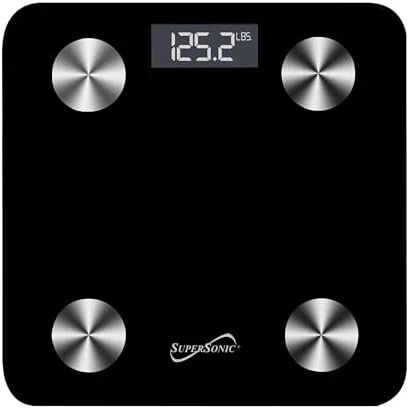 Bluetooth Enabled Fitness Weight Scale Tracker — Smart Scale, Supersonic