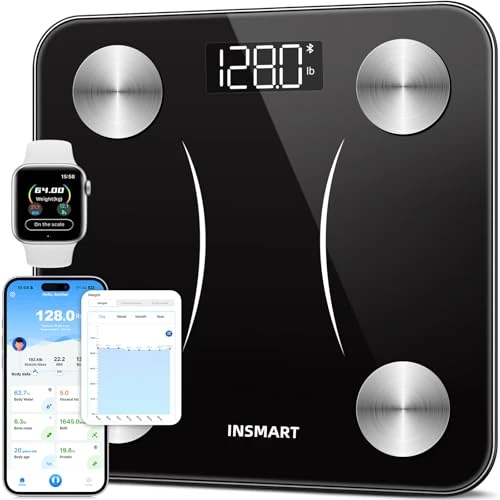 Body Fat Scale, Smart Scale for Body Weight 0.1lb High Accuracy, Digital Bathroom Weight Scale for BMI, Body Fat, Muscle... — Smart Scale, INSMART