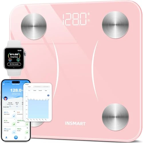 Body Fat Scale, Smart Scale for Body Weight 0.1lb High Accuracy, Digital Bathroom Weight Scale for BMI, Body Fat, Muscle... — Smart Scale, INSMART