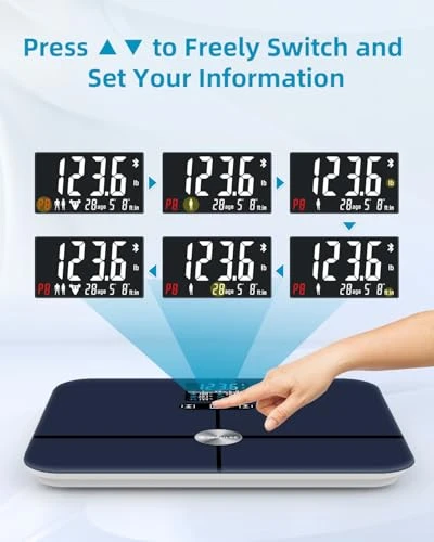 Body Fat Scale with BMI, Muscle Mass, Digital Bathroom Scale Body Composition Monitor, 14.2" Big Platform, No Need... — Smart Scale, Lepulse