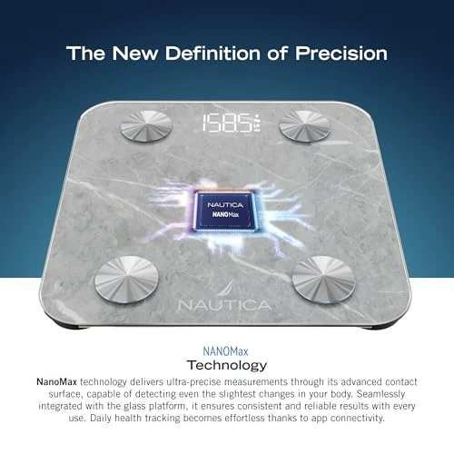 Body Tracker Digital Bathroom Scale — Smart Scale, Nautica