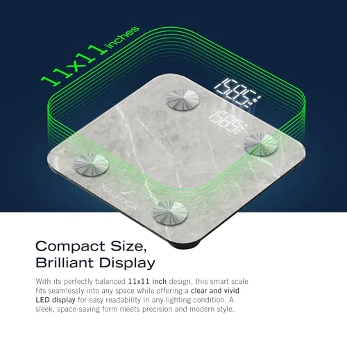 Body Tracker Digital Bathroom Scale — Smart Scale, Nautica