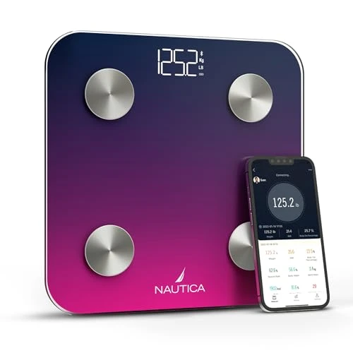Body Tracker Digital Bathroom Scale — Smart Scale, Nautica