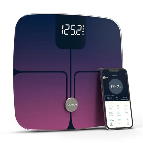 Body Tracker Digital Bathroom Scale — Smart Scale, Nautica