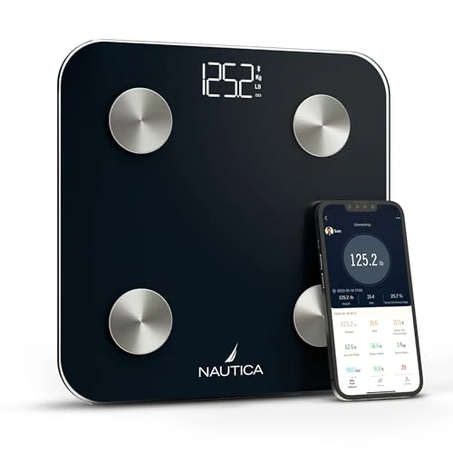 Body Tracker Digital Bathroom Scale — Smart Scale, Nautica