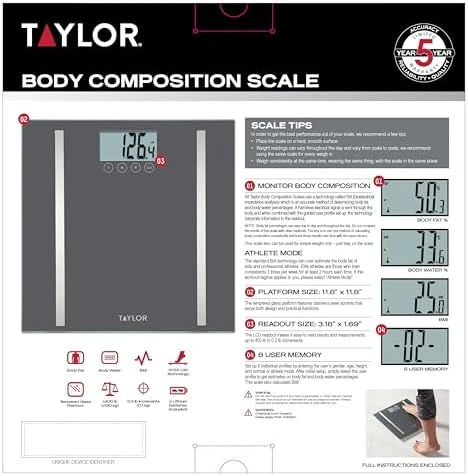Digital Body Composition Scale — Smart Scale, Taylor