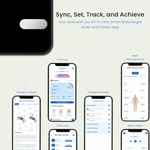 Digital Scale for Body Weight, Black BMI Scale with App Sync — Smart Scale, NEXTLEVEL FIT Store