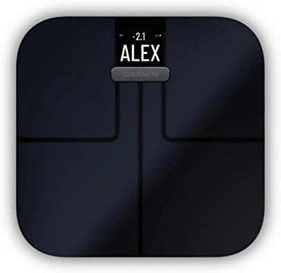 Index S2, Smart Scale with Wireless Connectivity, Measure Body Fat, Muscle, Bone Mass, Body Water% and More, Black — Smart Scale, Garmin