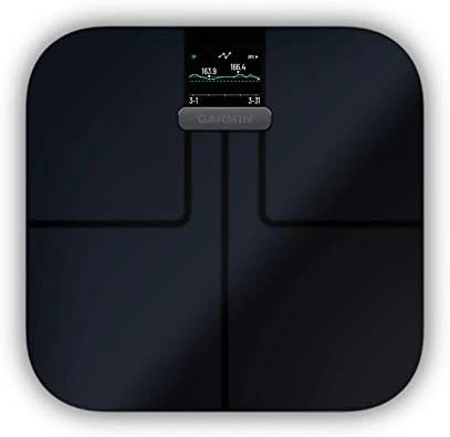 Index S2, Smart Scale with Wireless Connectivity, Measure Body Fat, Muscle, Bone Mass, Body Water% and More, Black — Smart Scale, Garmin