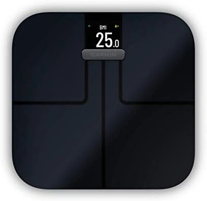 Index S2, Smart Scale with Wireless Connectivity, Measure Body Fat, Muscle, Bone Mass, Body Water% and More, Black — Smart Scale, Garmin