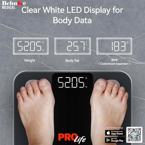 Smart Body Weight Scale with 4 Electrodes — Smart Scale, BEHNKE