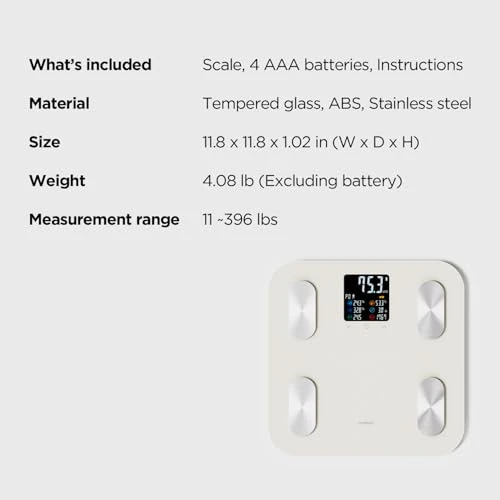 Smart Scale for Body Weight Fat Bluetooth Scale — Smart Scale, Mooas