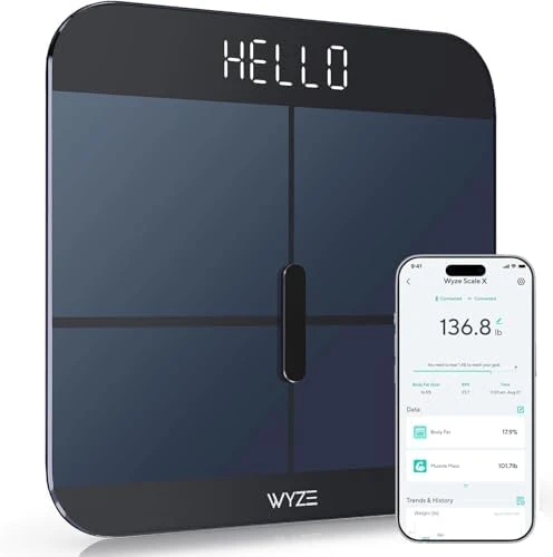 Smart Scale X - Digital Bathroom Scale for Body Weight, BMI, Body Fat, Muscle Mass, Heart Rate Monitor — Smart Scale, Wyze