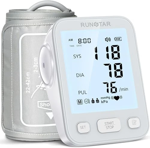 Upper Arm Blood Pressure Monitor with Wide Range Cuff — Blood Pressure Monitor, runstar