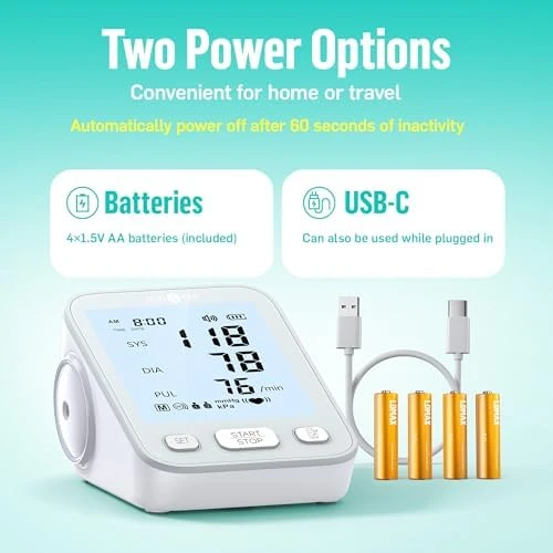 Upper Arm Blood Pressure Monitor with Wide Range Cuff — Blood Pressure Monitor, runstar