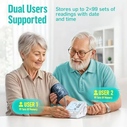 Upper Arm Blood Pressure Monitor with Wide Range Cuff — Blood Pressure Monitor, runstar