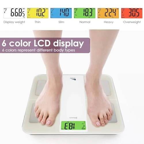 USB Rechargeable Bathroom Scale for Body Weight with Bluetooth — Smart Scale, himaly