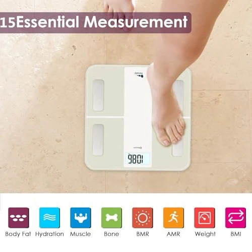 USB Rechargeable Bathroom Scale for Body Weight with Bluetooth — Smart Scale, himaly