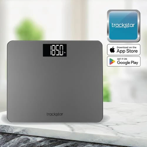 Wide-Platform Digital Weight Scale — Smart Scale, trackstar